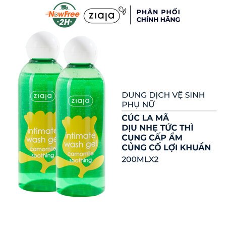 01Combo 2 Dung Dịch Vệ Sinh Phụ Nữ Ziaja Từ Cúc La Mã 200ml