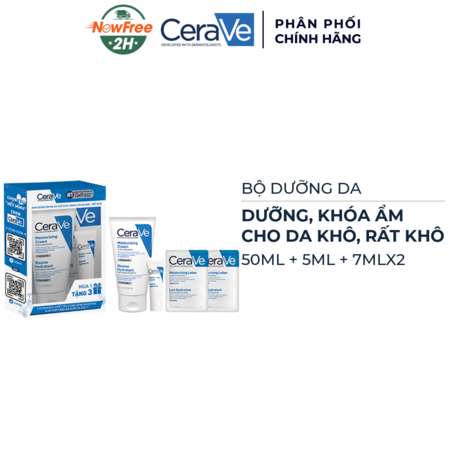 Bộ Dưỡng Da CeraVe Cấp Ẩm, Khoá Ẩm Cho Da 4 Món 01