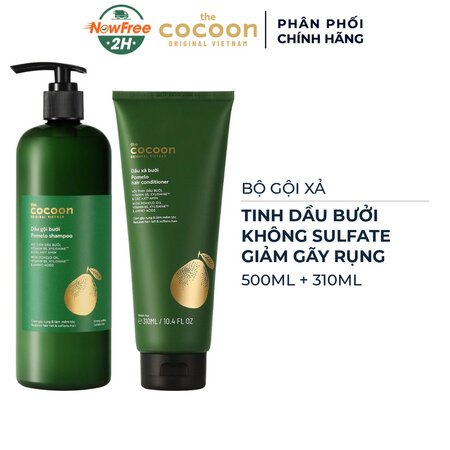 Bộ Gội Xả Bưởi Cocoon Không Sulfate Và Giảm Gãy Rụng 500ml+310ml 01