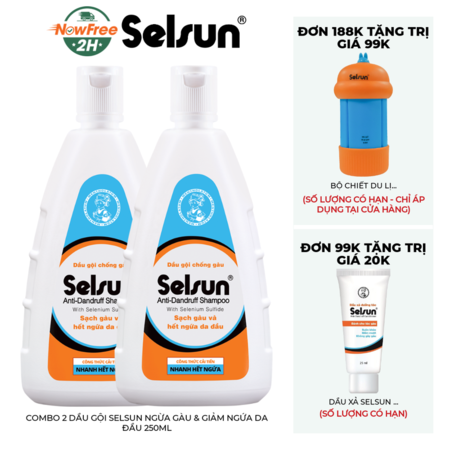 Combo 2 Dầu Gội Selsun Ngừa Gàu & Giảm Ngứa Da Đầu 250ml 01