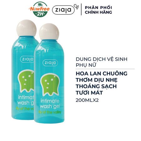 Combo 2 Dung Dịch Vệ Sinh Phụ Nữ Ziaja Từ Hoa Lan Chuông 200ml 01