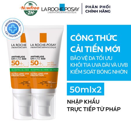 Combo 2 Kem Chống Nắng La Roche-Posay Phổ Rộng, Nâng Tông Kiềm Dầu 50ml 01