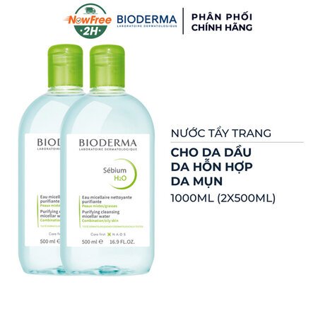 Combo 2 Nước Tẩy Trang Bioderma Cho Da Dầu & Hỗn Hợp 500ml 01