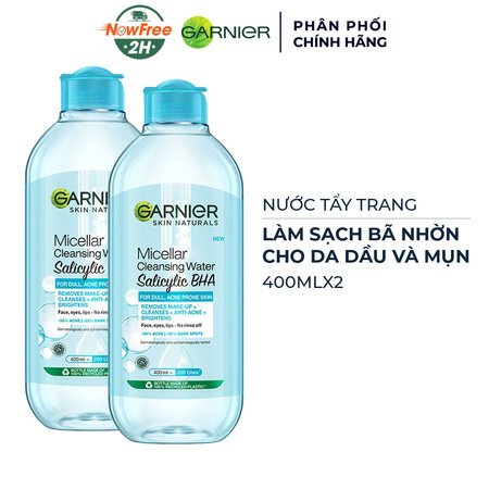 Combo 2 Nước Tẩy Trang Garnier Dành Cho Da Dầu Và Mụn 400ml (Mới) 01