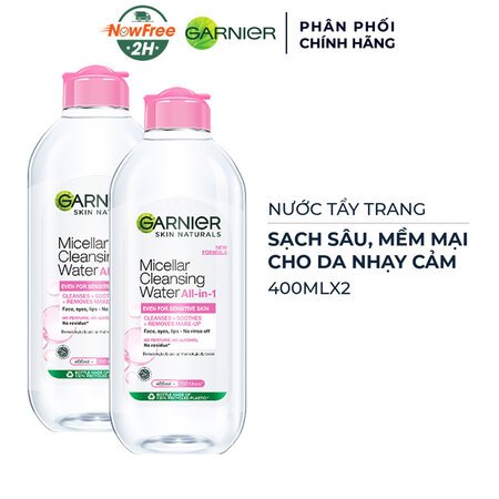 Combo 2 Nước Tẩy Trang Garnier Dành Cho Da Nhạy Cảm 400ml 01