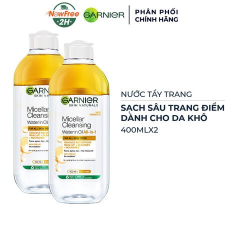 Combo 2 Nước Tẩy Trang Garnier Làm Sạch Sâu Lớp Trang Điểm 400ml 01