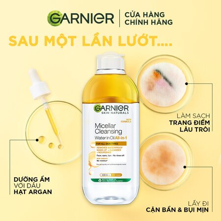 Combo 2 Nước Tẩy Trang Garnier Làm Sạch Sâu Lớp Trang Điểm 400ml 05