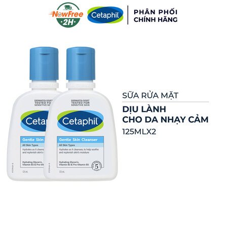 Combo 2 Sữa Rửa Mặt Cetaphil Dịu Lành Cho Da Nhạy Cảm 125ml (Mới) 01
