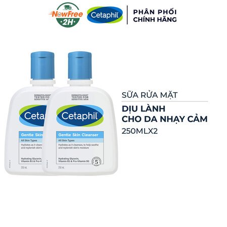 Combo 2 Sữa Rửa Mặt Cetaphil Dịu Lành Cho Da Nhạy Cảm 250ml (Mới) 01