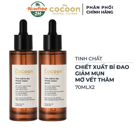 Combo 2 Tinh Chất Bí Đao Cocoon Làm Giảm Mụn, Mờ Thâm 70ml 01