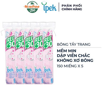 Combo 5 Bông Tẩy Trang Ipek 150 Miếng 01