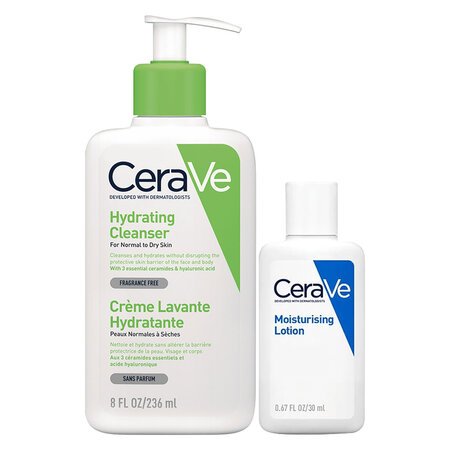 Combo CeraVe Sữa Rửa Mặt Cho Da Khô 236ml + Sữa Dưỡng Ẩm Cho Da Khô 30ml 03