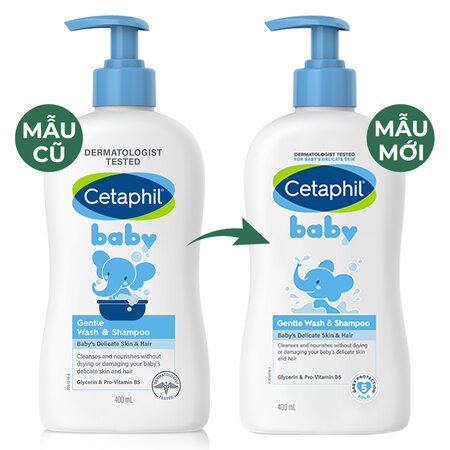 Combo Cetaphil Sữa Tắm Gội & Sữa Chống Nắng SPF50+ Dịu Lành Cho Bé 400ml+150ml 03