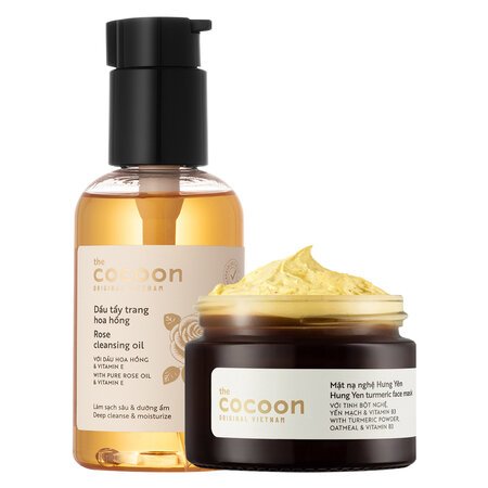 Combo Cocoon Dầu Tẩy Trang Hoa Hồng & Mặt Nạ Nghệ Hưng Yên 140ml+30ml 04