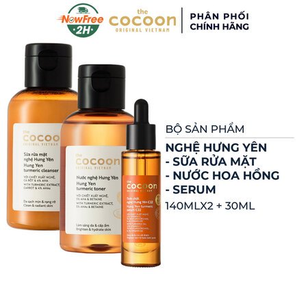 Combo Cocoon Dưỡng Sáng Da Chiết Xuất Nghệ Hưng Yên 3 Món 01
