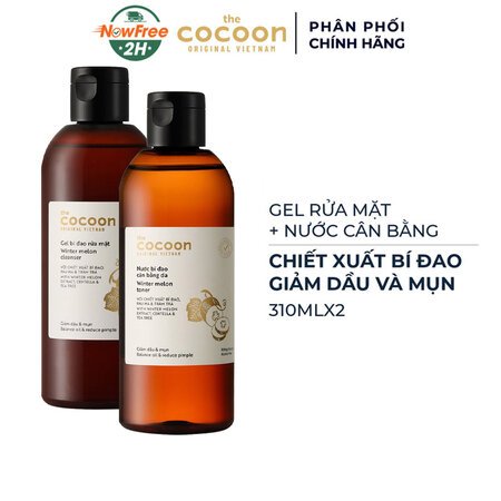 Combo Cocoon Gel Rửa Mặt Bí Đao 310ml + Nước Cân Bằng Bí Đao 310ml 01