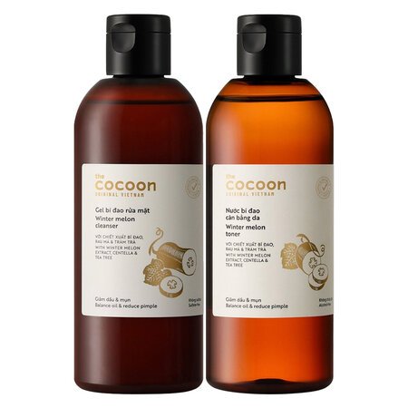 Combo Cocoon Gel Rửa Mặt Bí Đao 310ml + Nước Cân Bằng Bí Đao 310ml 02