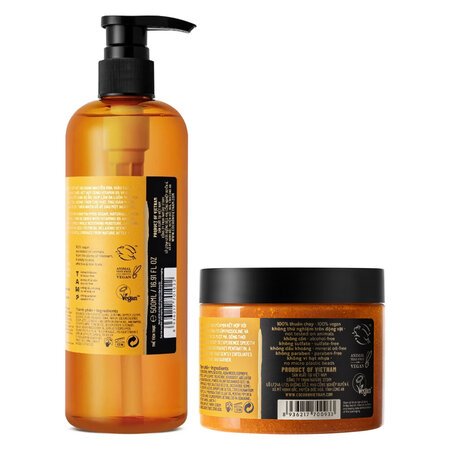 Combo Cocoon Gel Tắm Đường Thốt Nốt An Giang 500ml + Tẩy Da Chết Toàn Thân Đường Thốt Nốt An Giang 200ml 02
