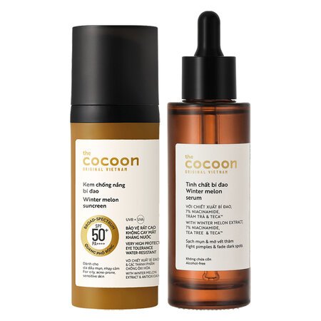 Combo Cocoon Kem Chống Nắng Phổ Rộng 50ml & Tinh Chất Bí Đao 70ml 03
