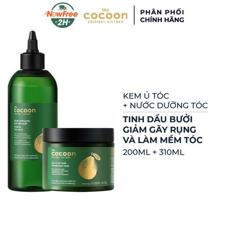 Combo Cocoon Kem Ủ Tóc Bưởi 200ml + Nước Dưỡng Tóc Tinh Dầu Bưởi 310ml 01