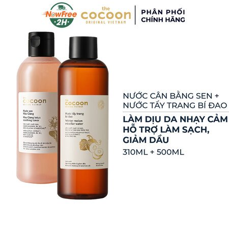Combo Cocoon Nước Cân Bằng Sen Hậu Giang 310ml + Nước Tẩy Trang Bí Đao 500ml 01