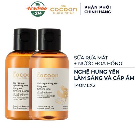 Combo Cocoon Sữa Rửa Mặt & Nước Cân Bằng Từ Nghệ Hưng Yên 140mlx2 01