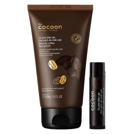 Combo Cocoon Tẩy Da Chết Mặt 150ml & Môi Từ Cà Phê Đắk Lắk (Không Hộp) 5g 02