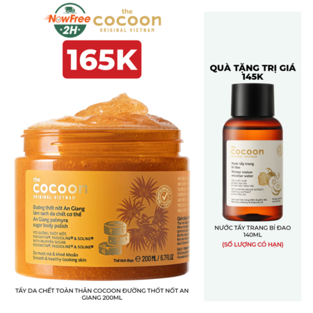 Combo Cocoon Tẩy Da Chết Toàn Thân Đường Thốt Nốt An Giang + Nước Tẩy Trang Bí Đao 200ml+140ml 01