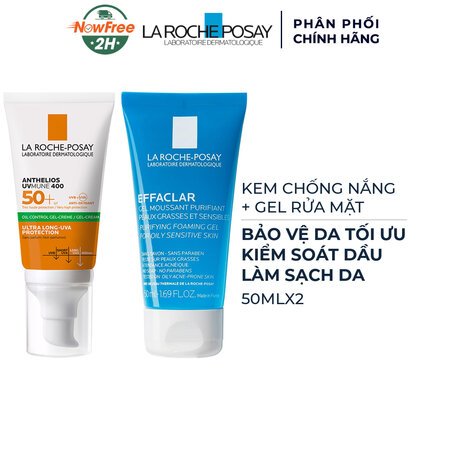 Combo La Roche-Posay Chống Nắng Kiểm Soát Dầu & Làm Sạch Da 01