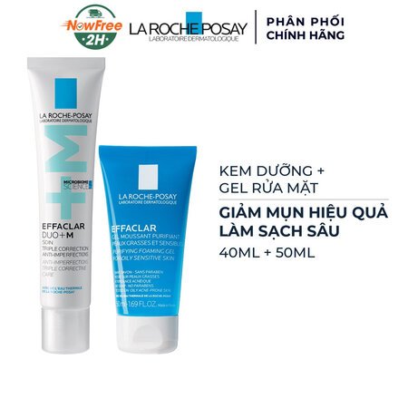 Combo La Roche-Posay Kem Dưỡng Giảm Mụn Hiệu Quả 40ml + Gel Rửa Mặt Cho Da Dầu, Nhạy Cảm 50ml 01