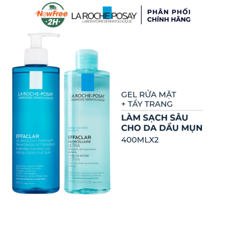 Combo La Roche-Posay Làm Sạch Sâu Cho Da Dầu Mụn 400ml 02