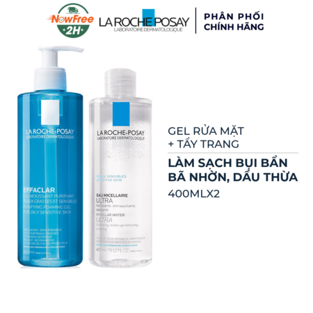 Combo La Roche-Posay Làm Sạch & Tẩy Trang Cho Da Nhạy Cảm 400mlx2 01