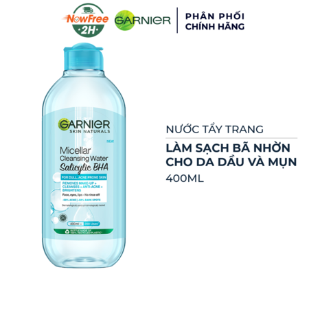 Combo Nước Tẩy Trang Garnier Dành Cho Da Dầu Và Mụn 400ml + 50ml 01