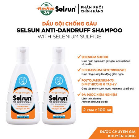 Dầu Gội Selsun Ngừa Gàu & Giảm Ngứa Da Đầu 100ml 02