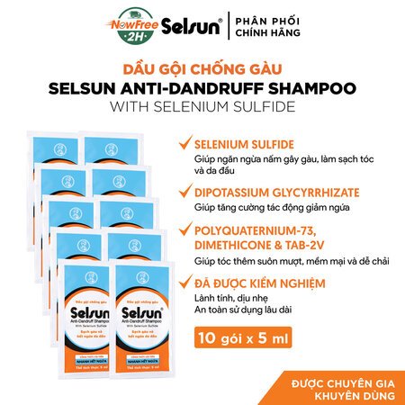 Dầu Gội Selsun Ngừa Gàu & Giảm Ngứa Da Đầu 5mlx10 Gói 02