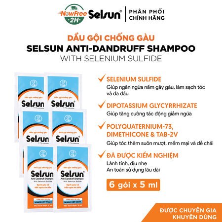 Dầu Gội Selsun Ngừa Gàu & Giảm Ngứa Da Đầu 5mlx6 Gói 01