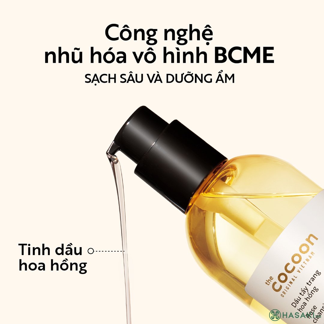 Dầu Tẩy Trang Cocoon Chiết Xuất Hoa Hồng 140ml 05