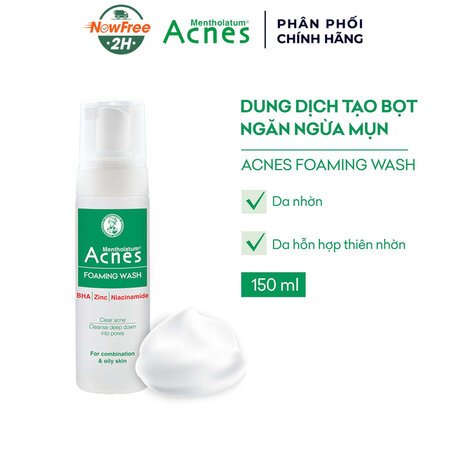 Dung Dịch Tạo Bọt Acnes Ngăn Ngừa Mụn 150ml 01