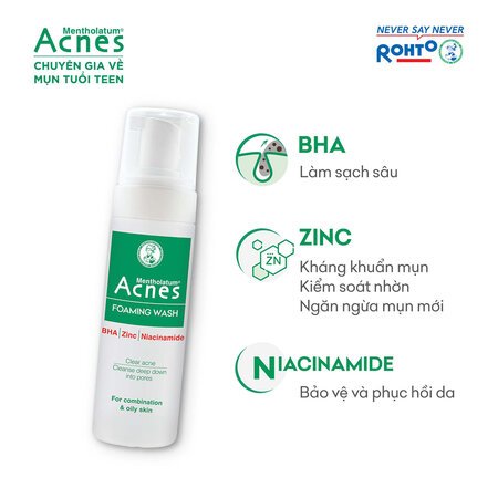 Dung Dịch Tạo Bọt Acnes Ngăn Ngừa Mụn 150ml 03