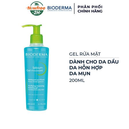 Gel Rửa Mặt Bioderma Làm Sạch Sâu Và Giảm Mụn 200ml 01