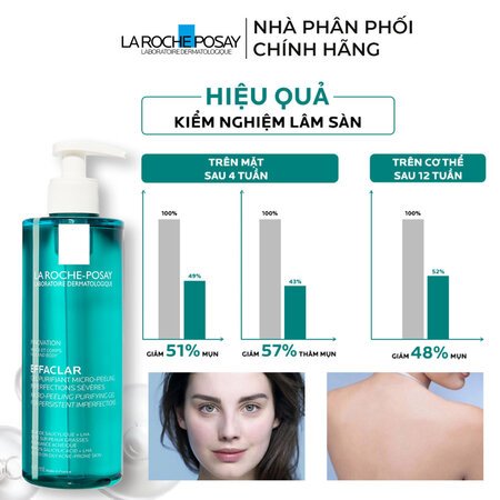 Gel Rửa Mặt & Tắm La Roche-Posay Làm Sạch & Giảm Mụn 400ml 04