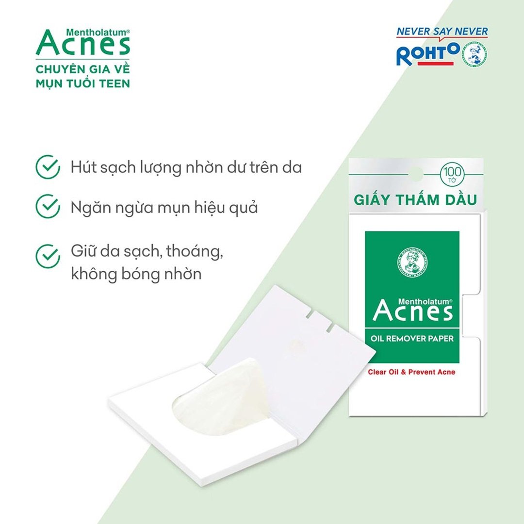 Giấy Thấm Dầu Acnes Kiểm Soát Nhờn, Ngừa Mụn 25 Tờ 03