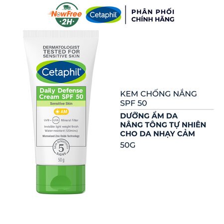 Kem Chống Nắng Cetaphil Vật Lý Cho Da Nhạy Cảm SPF50 50g 01