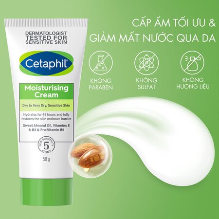 Kem Dưỡng Ẩm Cetaphil Dịu Lành Cho Da Nhạy Cảm 50g 02