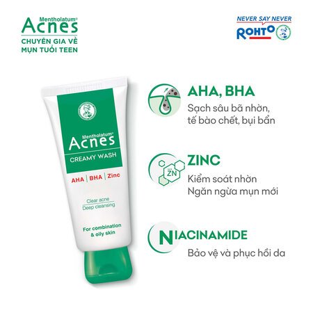 Kem Rửa Mặt Acnes Giúp Ngừa Mụn 100g 03