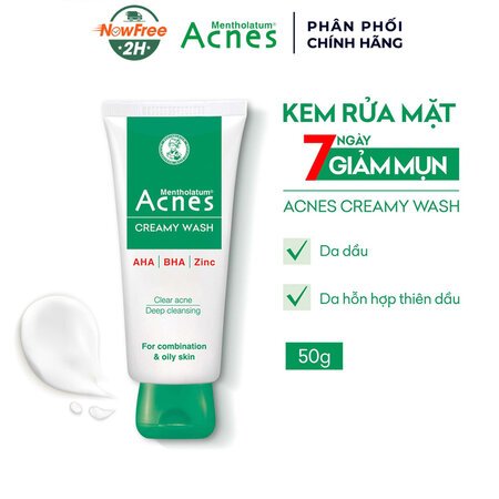 Kem Rửa Mặt Acnes Giúp Ngừa Mụn 50g 01