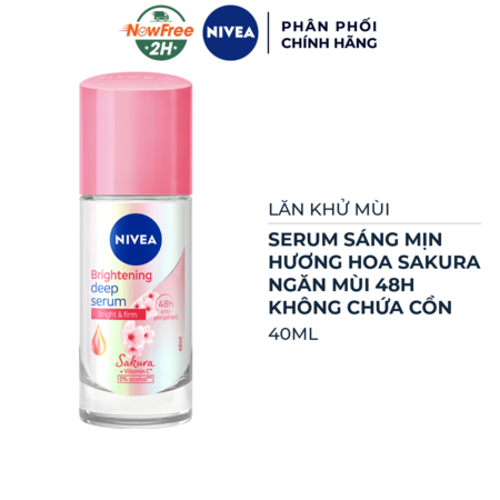 Lăn Khử Mùi Nivea Serum Sáng Mịn Hương Hoa Sakura 40ml 01
