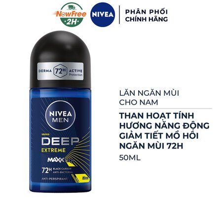 Lăn Ngăn Mùi Nivea Men Than Hoạt Tính Hương Năng Động 50ml 01