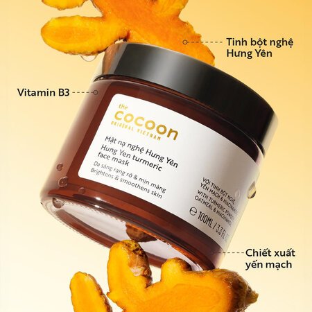 Mặt Nạ Nghệ Hưng Yên Cocoon Giúp Da Rạng Rỡ Mịn Màng 30ml 04