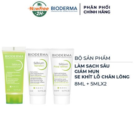 [Mini] Bộ Sản Phẩm Bioderma Làm Sạch Sâu Và Giảm Mụn 3 Món 01